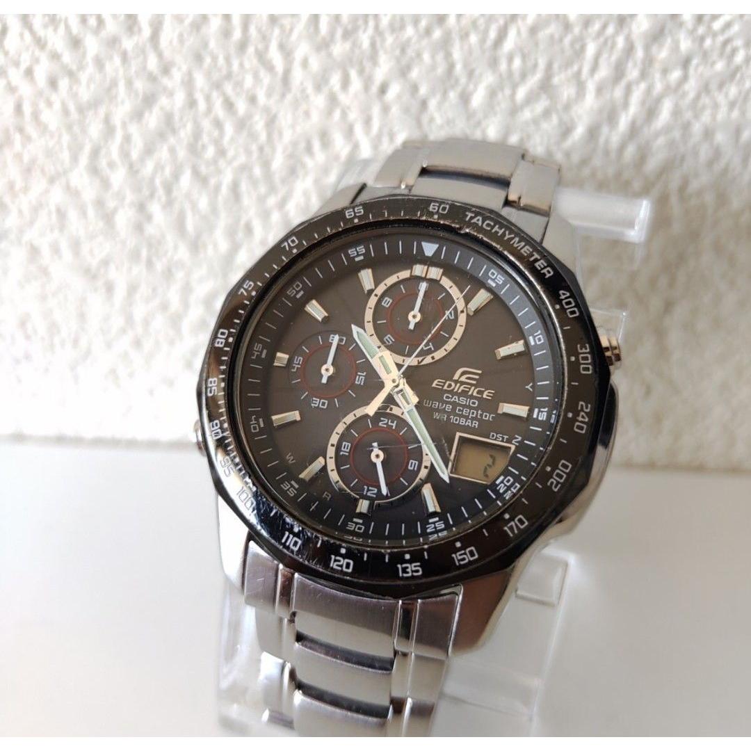 Мужские часы Casio Edifice Ана-Цифровые Радиоуправляемые Солнечные Хронограф Нержавеющая Сталь