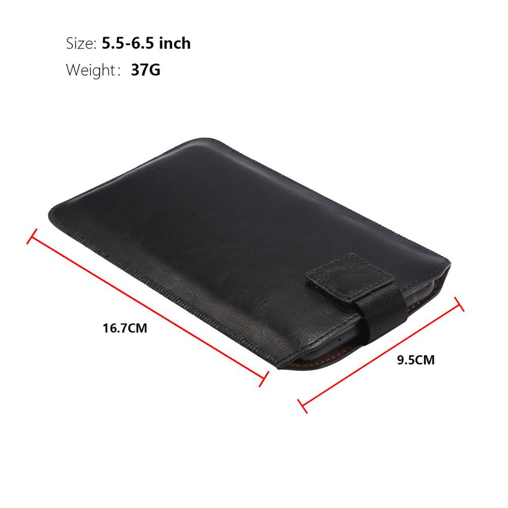 Upgraded Men's Soft Leather Holster for iPhone12 Pro Max Simple Business Mobile Phone Bag Portable Skin Clutch Pouch