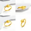 Charming Vietnamese Zodiac Tiger Ring Crafted From Gold-plated Brass Ideal For Women