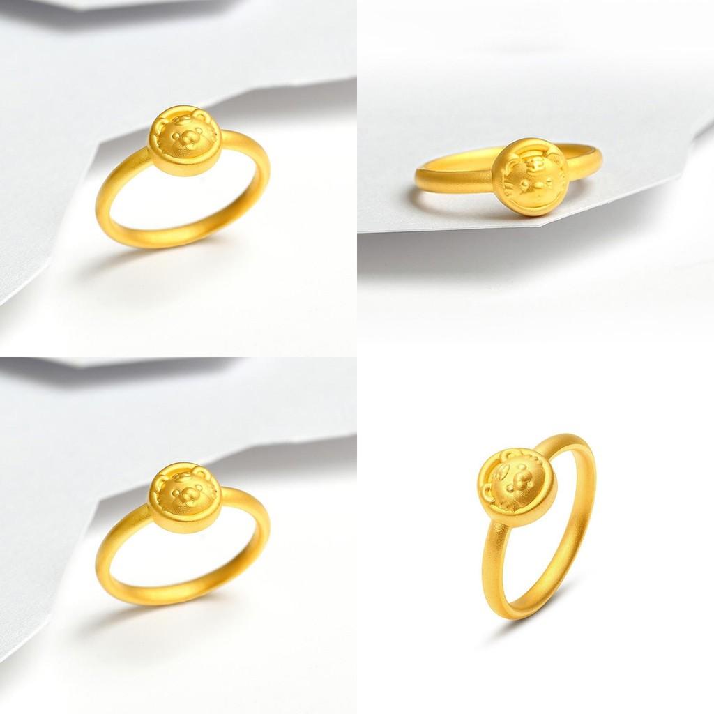 Charming Vietnamese Zodiac Tiger Ring Crafted From Gold-plated Brass Ideal For Women