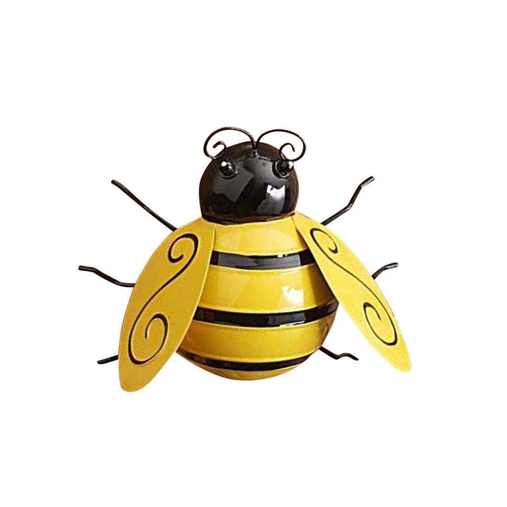 4PCS Decorative Metal Art Bumble Bee Backyard Garden Accents Wall Ornament Patio Decoration Outdoor Decor Garden Statues 2025