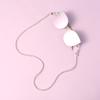 Fashion Nonslip White Pearl Beads Alloy Eyeglass Chain for Glasses Accessories
