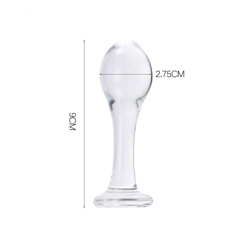 1Pcs Crystal Clear Glass Dildo Anal Beads Plug G-spot Stimulation Female Masturbation Adult Sex Toys for Lesbian