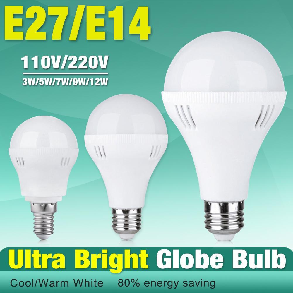 Buy 220V E27 Power-Saving Efficency LED Bulb Light 3W 5W 7W 9W 12W Cool ...