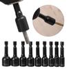 Magnetic Nut Driver Bit Set 5mm-12mm Metric Hex Socket Drill Bits Chuck Adapter Impact Screwdriver Sockets Sleeves Tools Parts