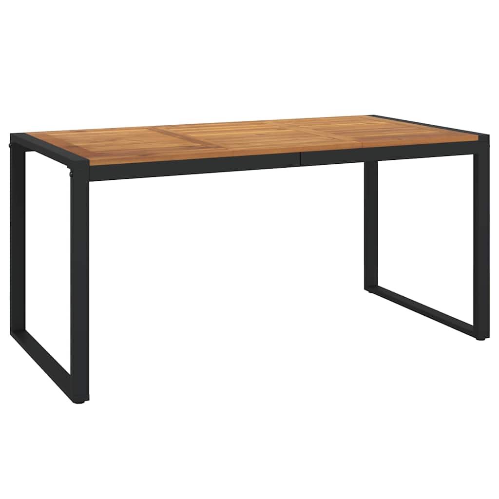 Garden Table with U-Shaped Legs, 160x80x75 Cm, Acacia