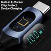 Braided USB C Fast Charging Cable with Power Display, PD100w Type C Cord for Laptop Tablet and Phone Charging