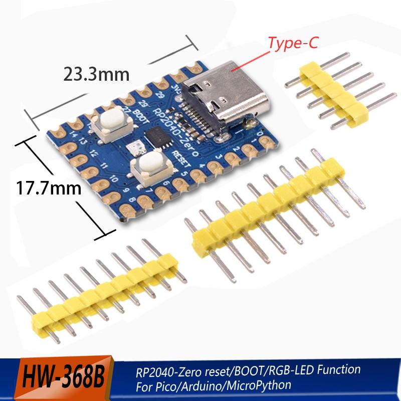 RP2040-Zero RP2040 for Raspberry Pi Microcontroller PICO Development Board Module Dual-core Cortex M0+ Processor 2MB Flash