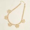 An atmospheric metal golden yellow chain, court style hollow butterfly pendant, women's necklace, fashionable and exquisite
