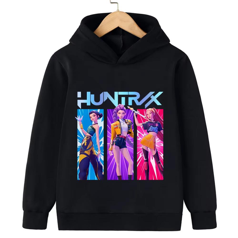 Kids Boys Girls Anime Clothes Kpop Demon Hunters Casual Fashion Warm Autumn Winter Sweatshirt Hoodie