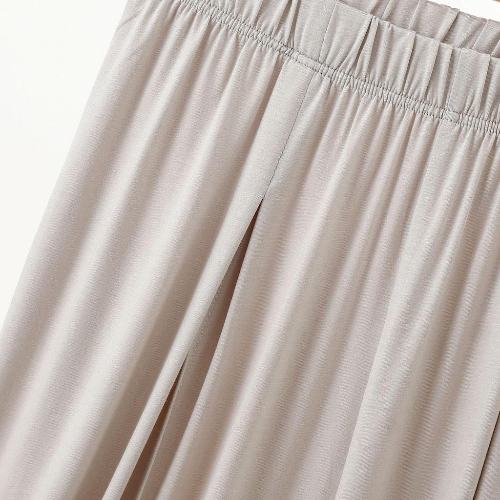 Yuke Silk Plus Size Pleated Wide-Leg Pants - Breathable, Casual, Thin, Versatile for Spring/Summer
