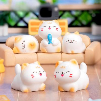Kawaii Kociątko Kot Żywica Domek dla Lalek Mikro Krajobraz Dekoracja Domu Figurki Ogród Miniatury Pokój Biurko Dekoracje Akcesoria