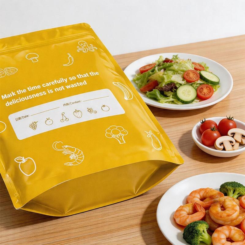 10 Pcs Aluminum Foil Storage Bags Freezer Sealed Organizers Food Packaging Reusable Pantry Odor-Proof Bag Kitchen Essential