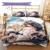 Lord Of The Rings Pattern Bedding,Quilt Set Quilt Cover Pillowcase Home Birthday Gift (1 * Duvet Cover + 2 * Pillowcase, Without Core)