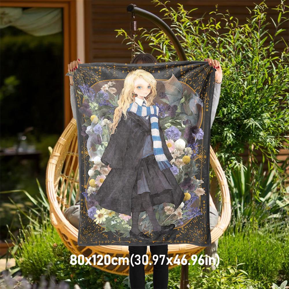 

1pc flowers magic wizard Outdoor Flannel Throw Blanket All Season Soft Warmth,Home Decor 1031254 80x120cm