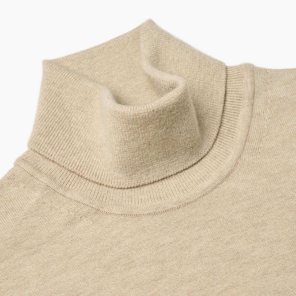 VERNO 24Fw Turtle-Neck Knit Oatmeal