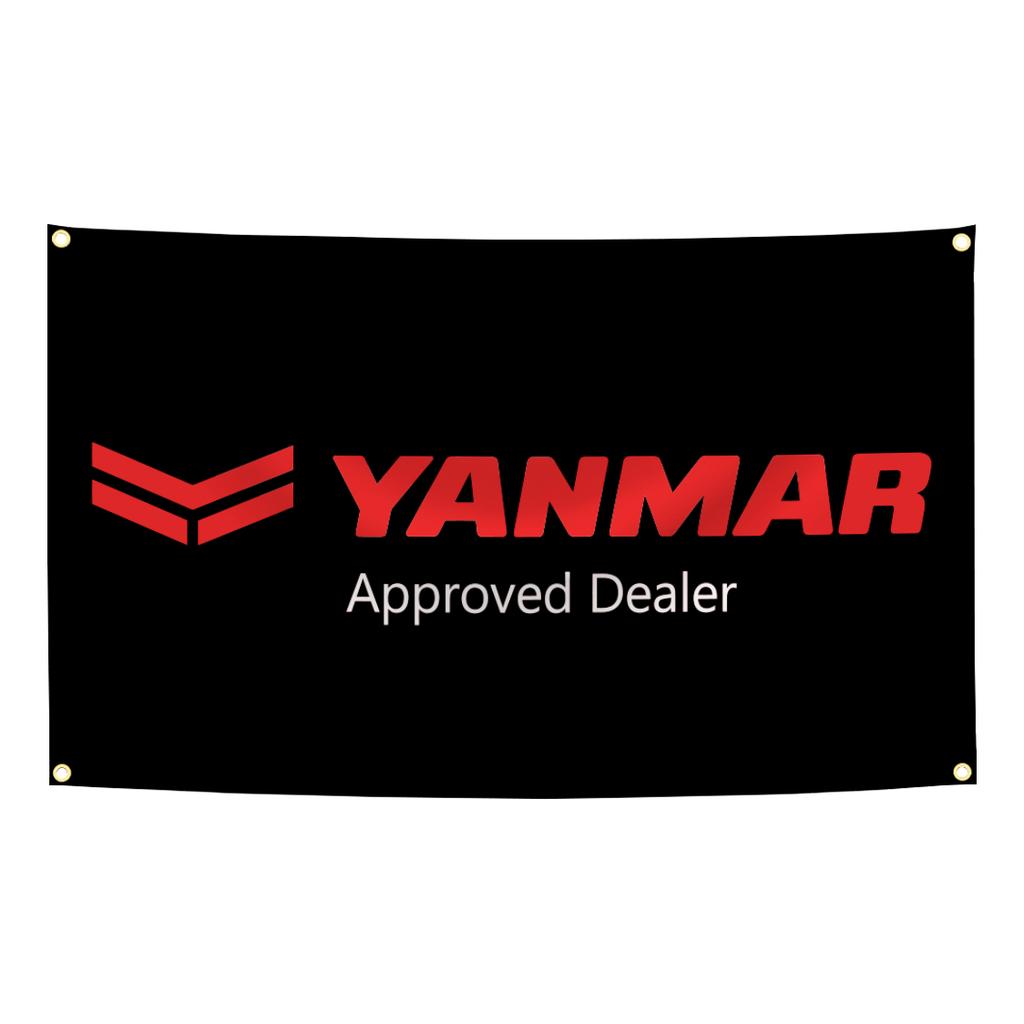 90X150Cm Yanmars Mechanical Tool Flag Tapestry Polyester Digital Printing Banner For Garage Wall Art Out Door Decoration