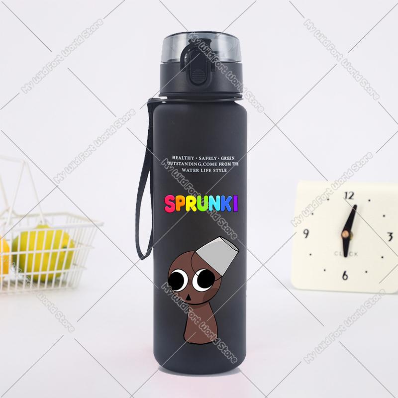 650ML Hot Game Sprunki Water Bottle Portable Children Outdoors Drinking Bottles Large Capacity Sport Fitness Water Cup Xmas Gift