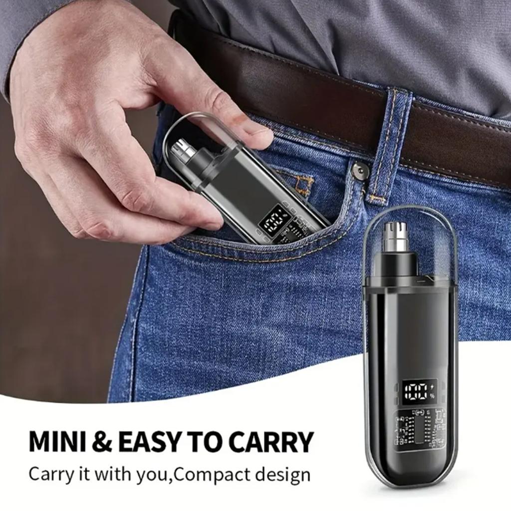 Zastřihovač chloupků v nose pro muže Přenosný Mini Odstraňovač chloupků v nose USB Dobíjecí Zastřihovač pro nos a uši Elektrický Zastřihovač chloupků v nose