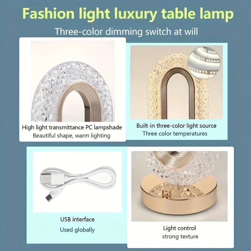 Touch 3D Crystal Moon Track Square Star Ball LED Night Light USB Rechargeable Galaxy Lamp Color Changing Kids Bedroom Home Decor