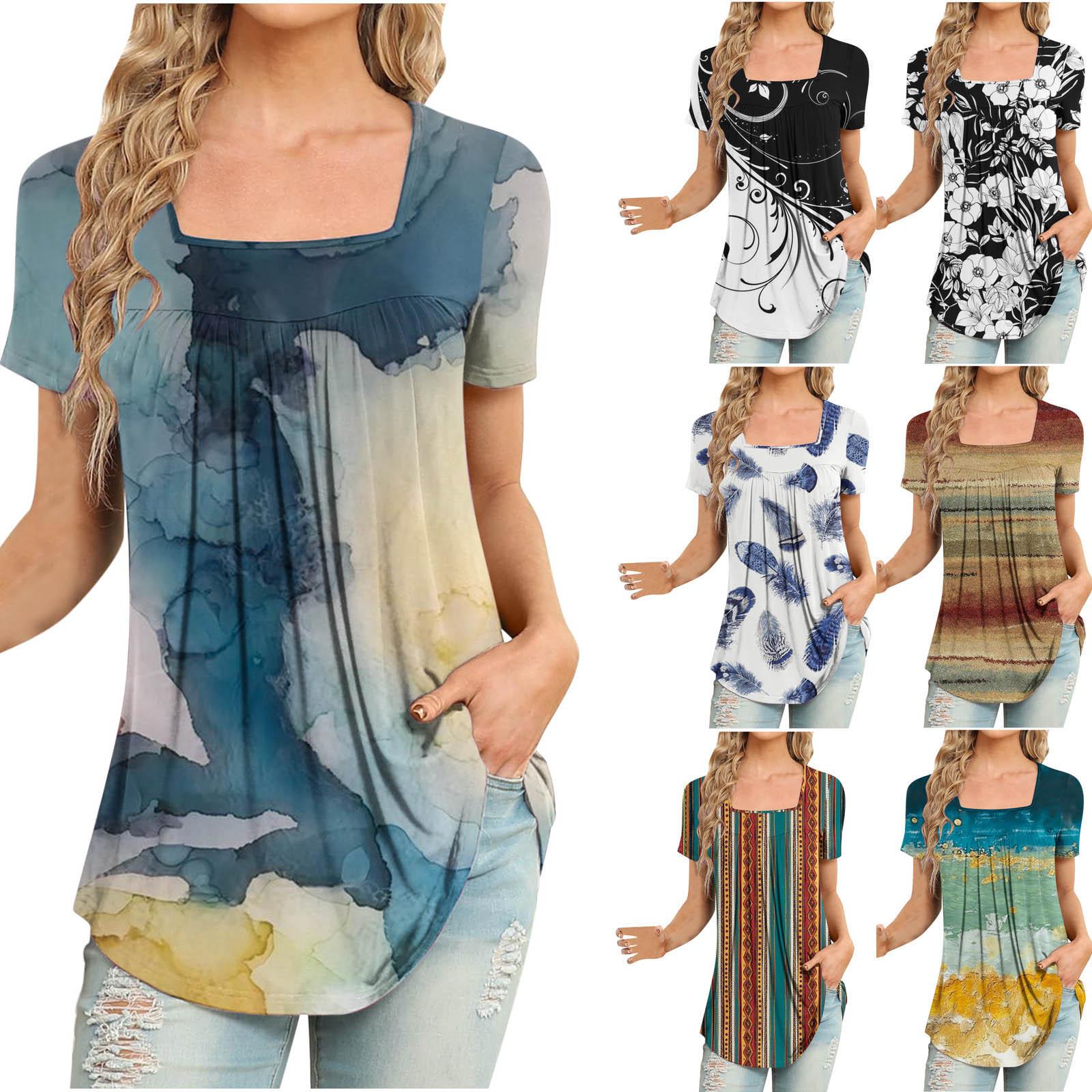 

Жіноча модна повсякденна вільна футболка з V-подібним вирізом і короткими рукавами L чорний