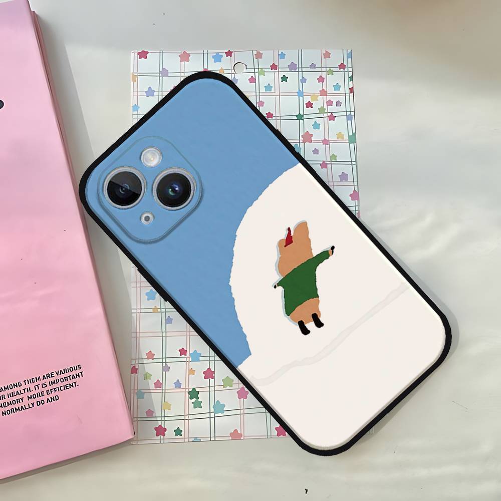 Cute Bear Black Phone Case That Fits For IPhone 17,16,15,11,13,14 Pro Max,Plus,X,Xr,Xs Max,13Mini