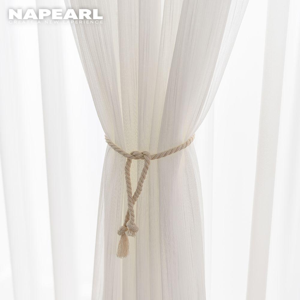 1PC NAPEARL Moderne Elegante Einfarbig Transparent Vorhang Schlafzimmer Weiche Strukturierte Tüll Transparent Vorhang Für Wohnzimmer