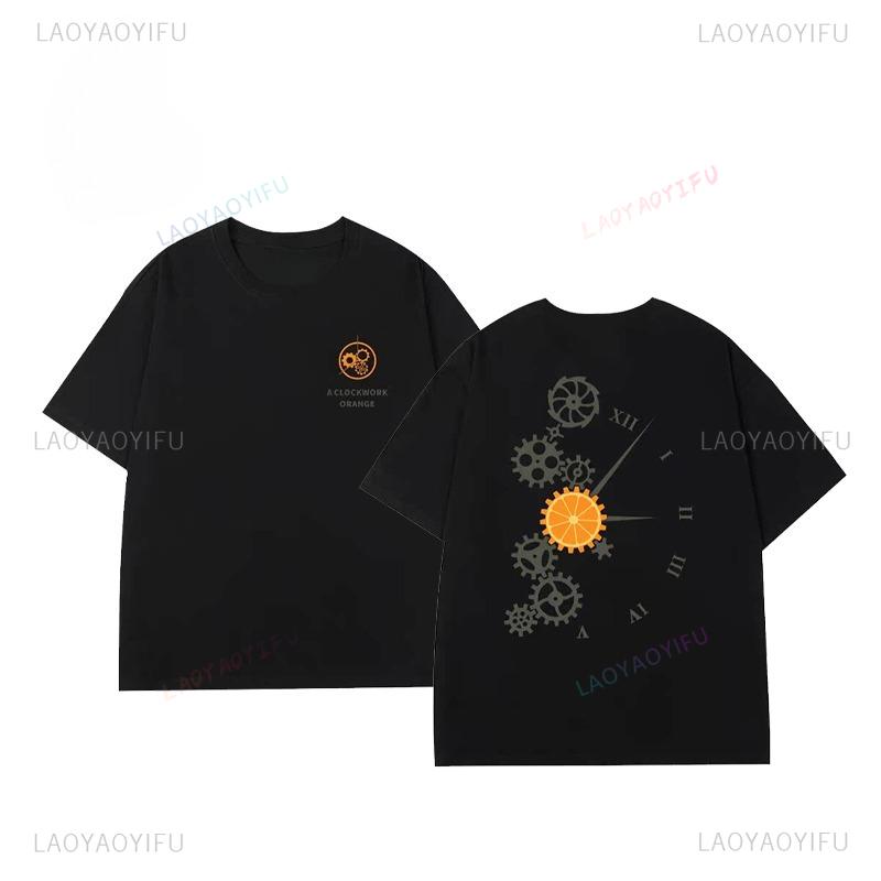 Stile retrò A Clockwork Orange Movie T-shirt 100% Cotone Girocollo Casual Classico Streetwear T-shirt Oversize Unisex Abbigliamento Y2k