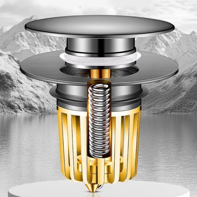 Copper Drain Filter Bounce Cores Sink Drain Plug Sink Basins Drain Basket Sink Stoppers for Bathroom Kitchen Enduring