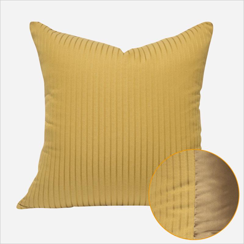 Yellow Wave Pattern Throw Pillow Cover - Modern Luxury for Sofa or Bed