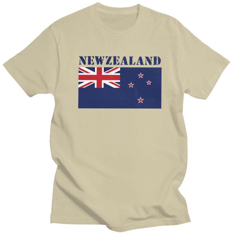 Custom New Zealand Flag T Shirt for Men Pure Cotton Tshirt Casual Tee Tshirt Clothing