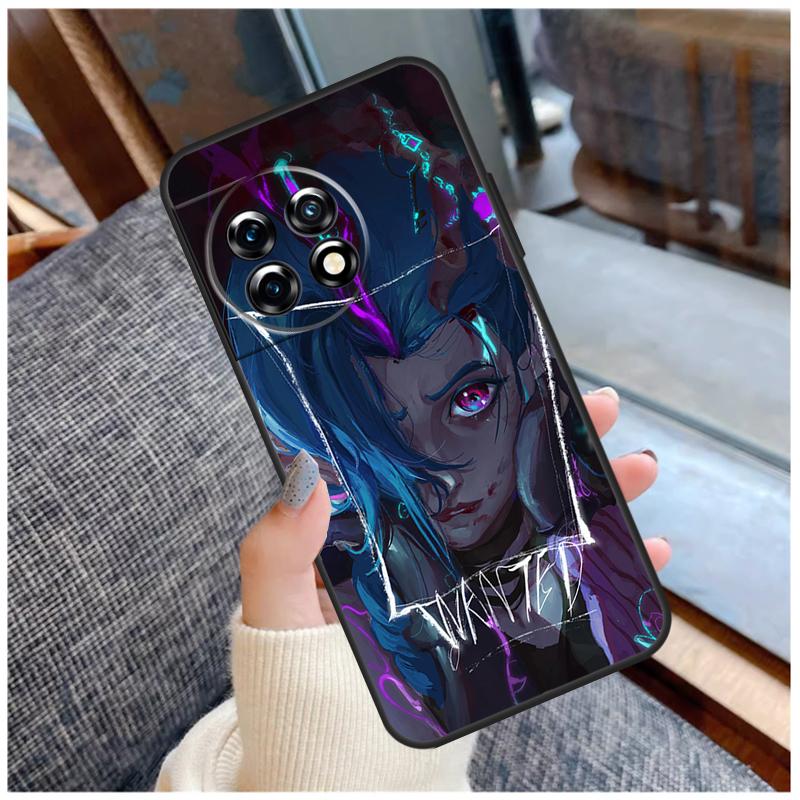 Arcane Jinx Vi Anime Case For OnePlus Nord 2 2T CE 3 Lite N20 N10 N100 N200 8T 9R 10R 10T 11 8 9 10 Pro Cover