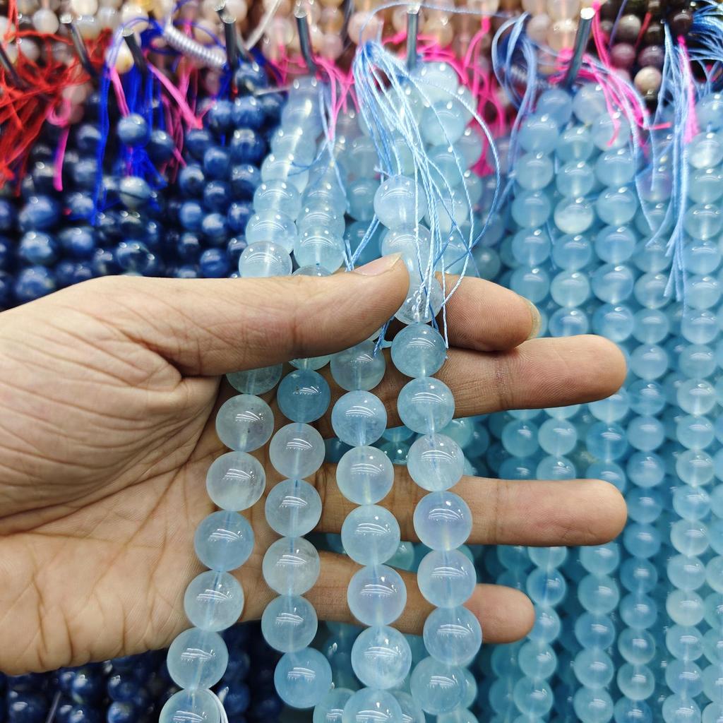 Blue Series Aquamarine & Blue Lace Agate Natural Stone Beads for DIY Jewelry