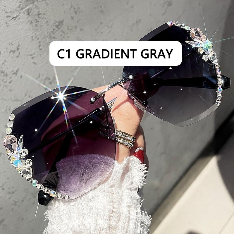 Vintage slnečné okuliare bez obrúčok dámske 2022 luxusný značkový dizajn módne slnečné okuliare s prechodovým zorníkom pánske tienidlá pre ženy