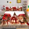 Kemila 3D Bedding Set Christmas Elk Pattern Duvet Cover Comforter Bed Linen Single Twin Full Queen Size Kids Girl Boys Gift Home Decor