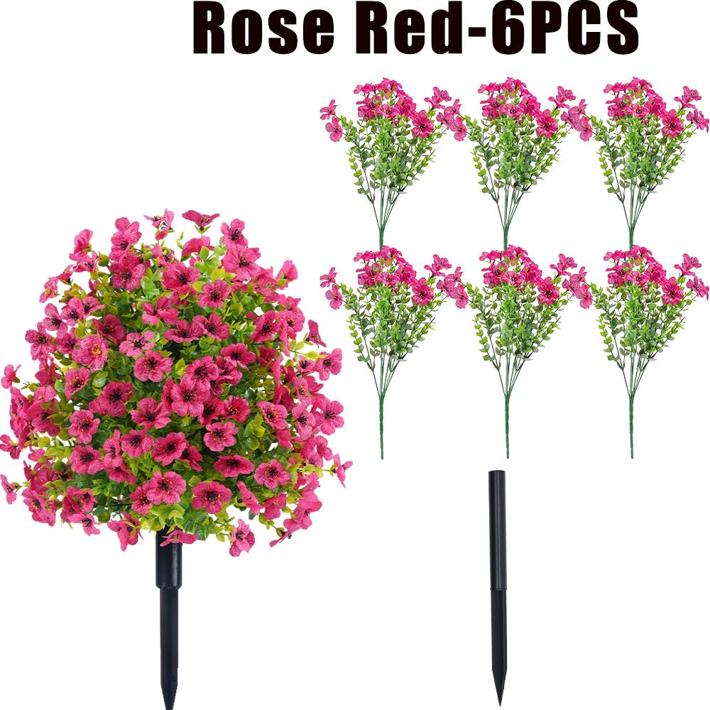 Fake Flowers Outdoor UV Resistant Faux Plants For Outside Yard Wedding Indoor Home Kitchen Farmhouse Decor Artificial Plants