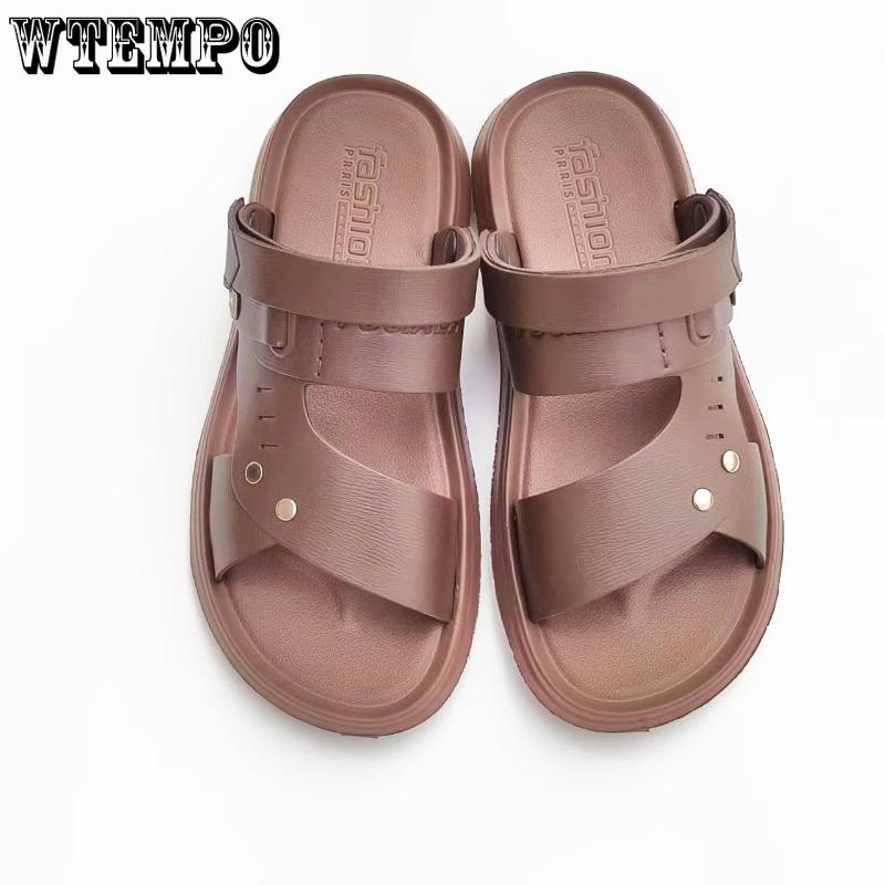 WTEMPO Pánské letní sandály Tlusté dno Měkké dno Ležérní Skluzavky Přímořské Venkovní Plážové boty Protiskluzové Sálové pantofle Módní turistické boty