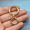 2Sets Round Spring Snap Carabiner Clip O Rings Swivel Trigger Hook Metal Clasps Keychain For Handbag Lanyards Diy Crafts