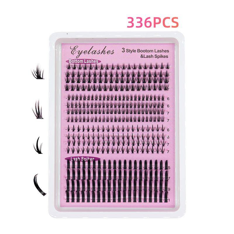 16Rows Bottom Lashes(6-7Mm) And Spikes(15-21Mm) Mix Diy Eyelash Extension Wispy Individual Lash Spikes Clusters Diy Lashes Tools