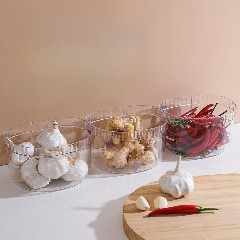 Transparent Home Wall Hanging Basket Storage Basket for Ginger Garlic Save Space Kitchen No-drill Wall-mounted Storage Rack