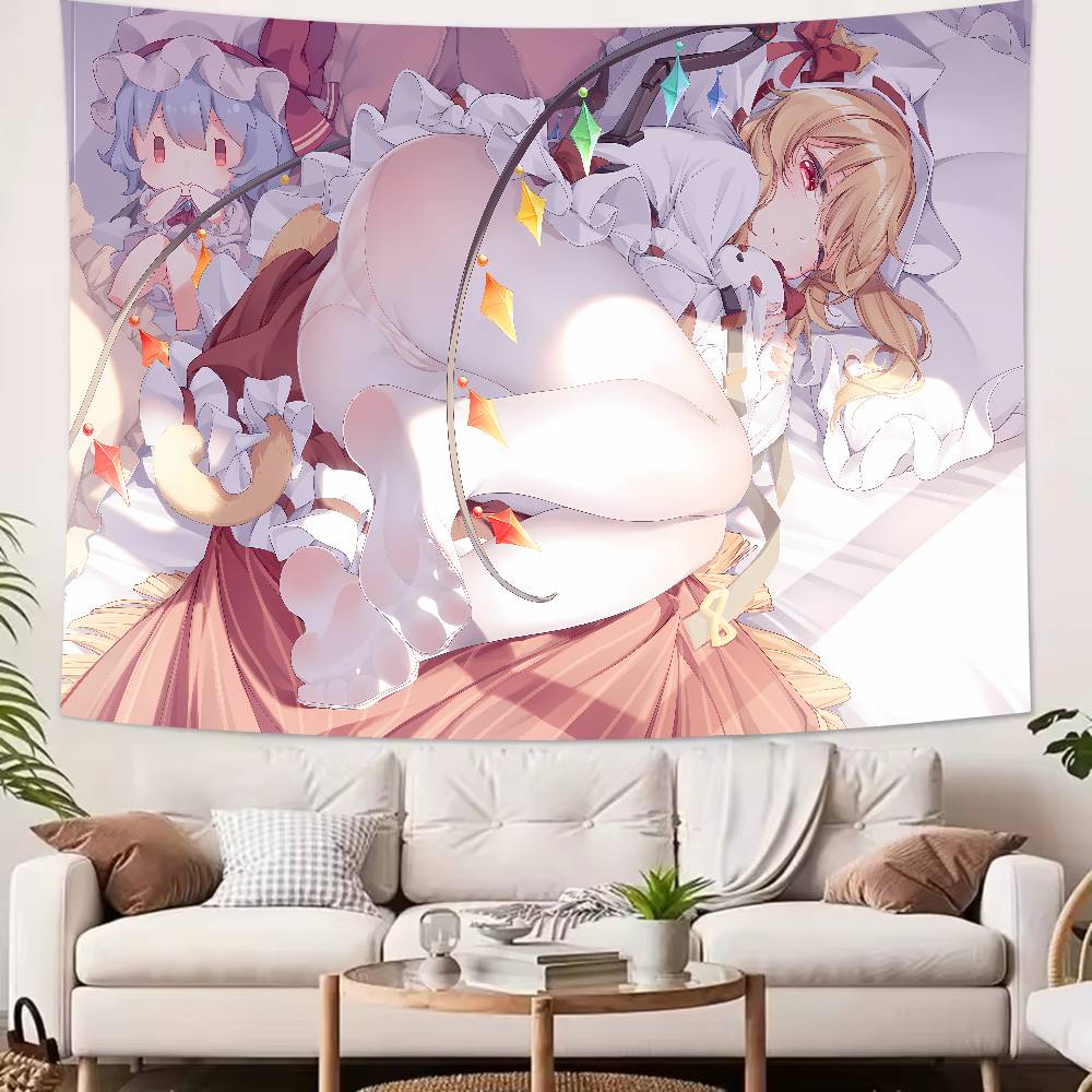 Large Populae Fashion Cool Touhou Project Tapestry Home Decor Wall Hanging Living Room Bedroom Aesthetic Decor Multiple Size