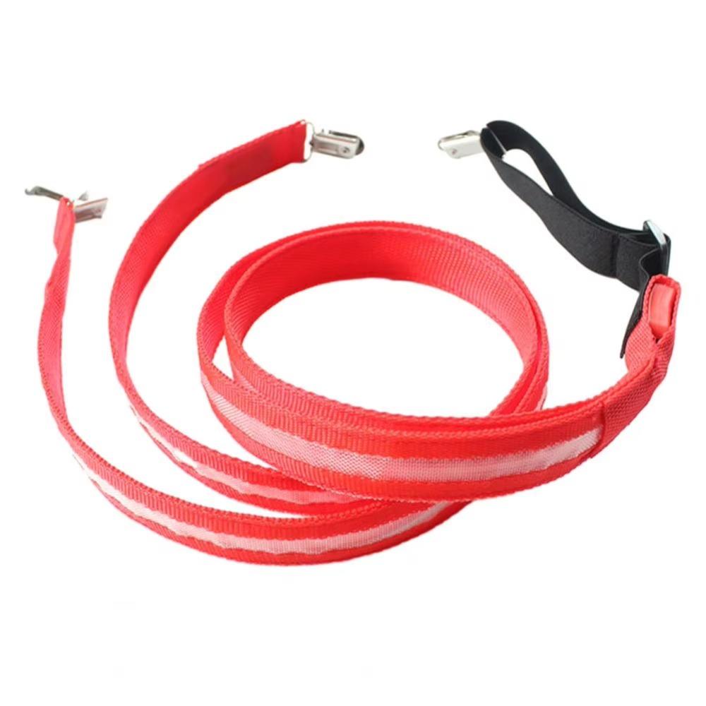 Light Up Men's LED Suspenders Elastic Luminous Trousers Suspender Pants Strap Clip  Music