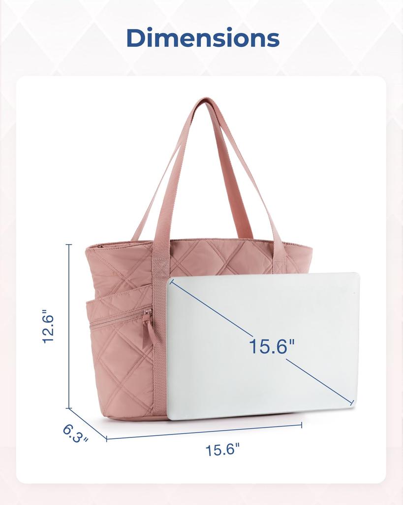 BAGSMART Large Capacity Tote Bag for Women, Travel Bag, Shoulder Bag, Diaper Bag, Commuter Bag, School Bag