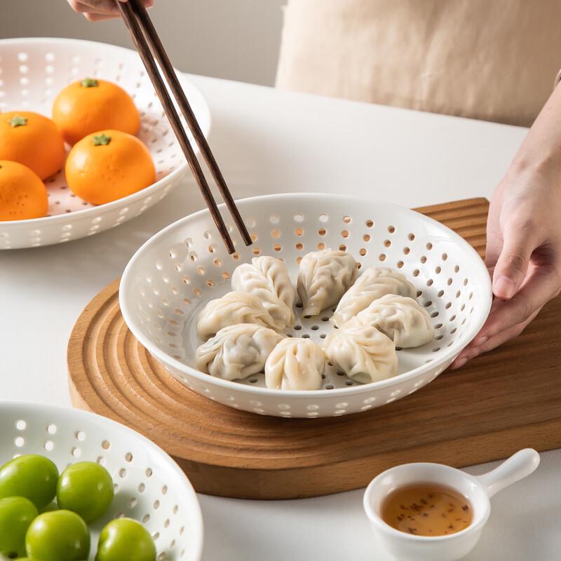 Baijie 20cm Round Ceramic Steaming Plate