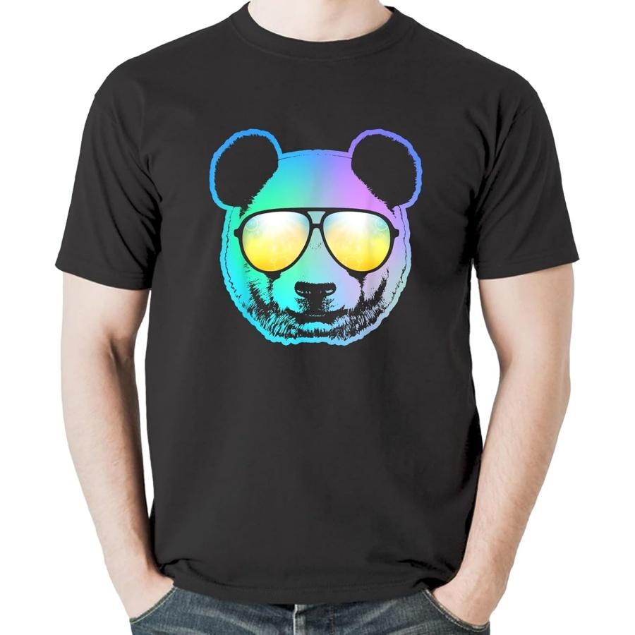Panda Neon Bear Face T-Shirt Sweatshirt Hoodie Tanktop for Men Women Kids XXXXXL разноцветный