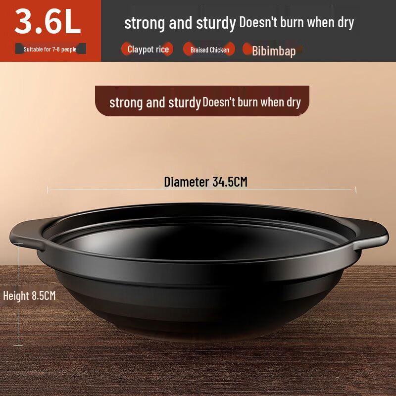 High-Temperature Clay Pot for Stews and Rice