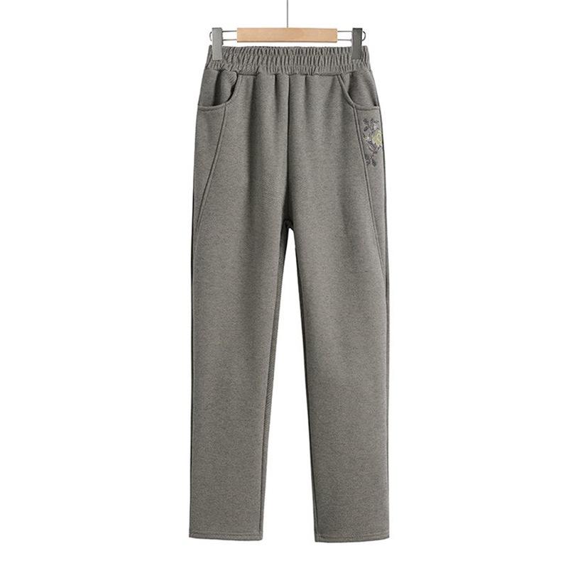 Mom's Thick Fleece Wool Pants for Winter & Middle-Aged Comfort