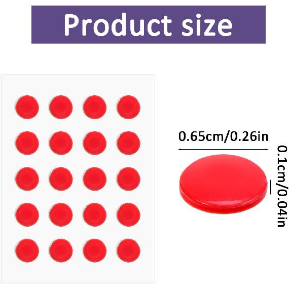 80pcs Mouse Skates for Glass Mousepad, Dot Mouse Skates, Glass Mouses Skates, 7mm X 7mm Compatible with Most Mousepads(Black White Red Purple)