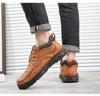 Herren Große Größe Handgenähte Leder Martin Stiefel - Lässige Herbst/Winter Kurze Arbeitsstiefel