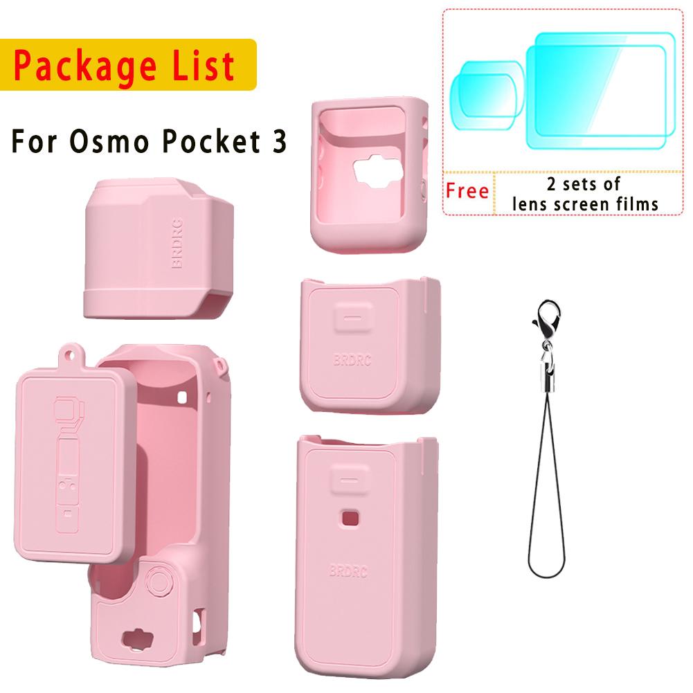 Silicone Cover for Dji Pocket 3 Protective Case Anti-Scratch Handle Soft Sleeve Skin Lens Cap, For Dji Osmo Pocket 3 Accessories